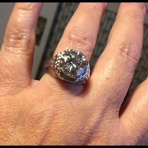 Antique 6 ctw Moissanite Ring Size 8.5